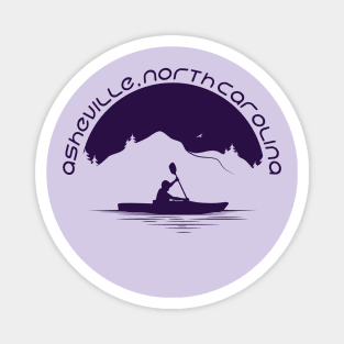 Asheville, North Carolina Kayaking - PurpleO 09 Magnet